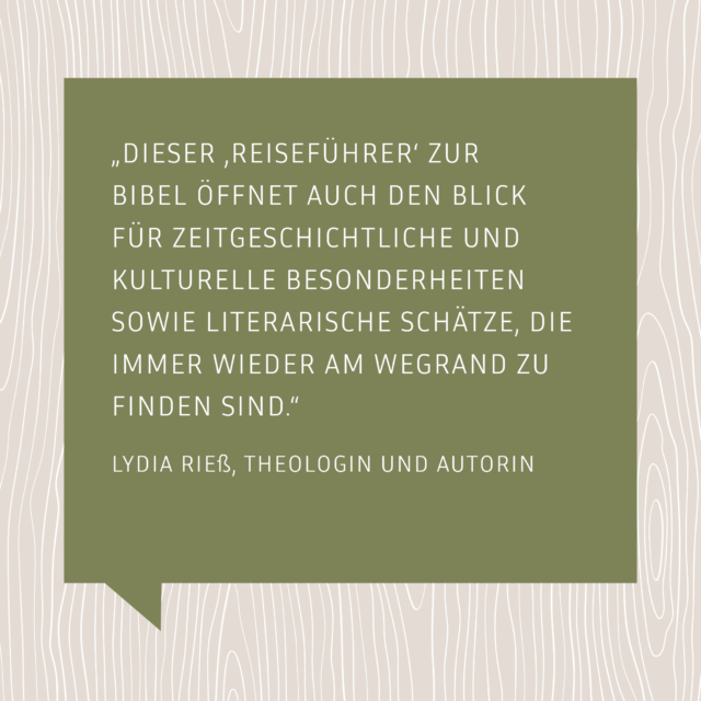 Liebe Frau Rieß,
vielen Dank für die tolle Empfehlung des Buches "Die roten Fäden der Bibel entdecken"

„Dieser ,Reiseführer‘ zur Bibel hilft nicht nur dabei, die Grundlinie zu entdecken, die sich durch den verworrenen Wald aus Verheißungen, Geboten, Prophetien und Geschichten von der Schöpfung bis zum Ende aller Dinge zieht.

Er öffnet auch den Blick für zeitgeschichtliche und kulturelle Besonderheiten sowie literarische Schätze, die immer wieder am Wegrand zu finden sind – und die genau wie die Worte der Bibel selbst ihre ganz eigene, oft überraschende Botschaft in sich tragen.

Gemeinsam mit dem enthaltenen Leseplan ist dieses Buch ein guter Helfer, um die Bibel nicht einfach nur zu lesen, sondern zu durchdringen, zu verstehen, ihre Tiefen auszuschöpfen und von ihrer Botschaft nachhaltig bereichert zu werden.“

Lydia Rieß, Theologin und Autorin 

#bibel #projektb18 #neufeldverlag