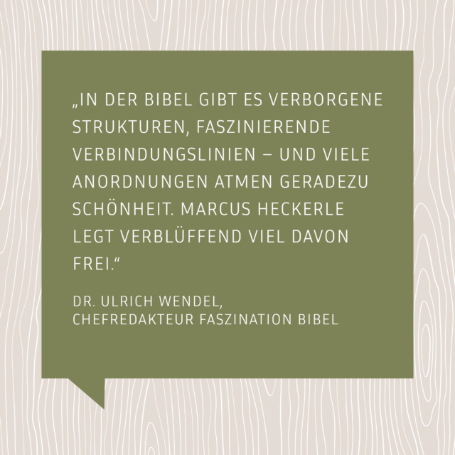 Lieber @u.wendel , 
vielen Dank für die tolle Empfehlung von dem Buch "Die roten Fäden der Bibel entdecken".

„Die Bibel ist ein Buch, das man leicht unterschätzen kann – dabei hat sie es in sich. Uns mögen die Mosebücher vorkommen wie ein Sammelsurium an Gesetzen, die Prophetenbücher wie eine Ansammlung an Voraussagen. 

Tatsächlich aber gibt es im Buch der Bücher verborgene Strukturen, faszinierende Verbindungslinien – und viele Anordnungen atmen geradezu Schönheit. 
Marcus Heckerle legt verblüffend viel davon frei.“

Dr. Ulrich Wendel, Chefredakteur von Faszination Bibel, Mitherausgeber des Lexikons zur Bibel

Hast du dieses Buch bereits für dich entdeckt?

#bibel #projektb18 #neufeldverlag